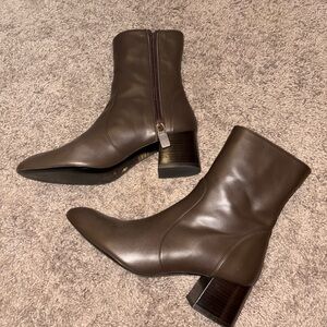 Stuart Weitzman Dark Brown Ankle Booties